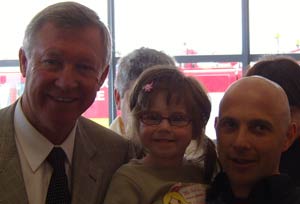 Image of Sir Alex ferguson with Francis Tighe