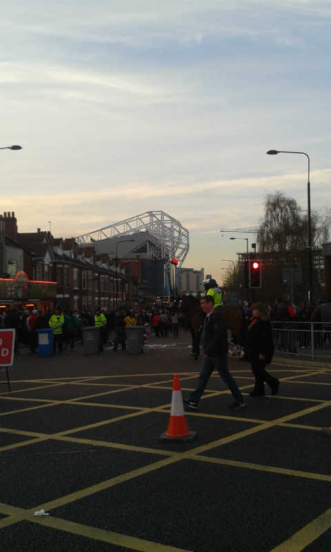 Old trafford prior to United v Bayern 1/4/14