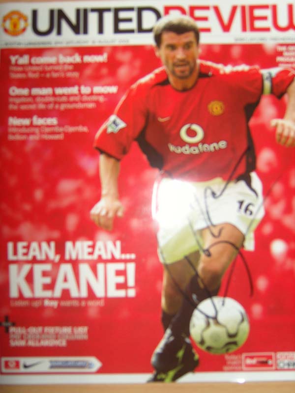 Signed Roy Keane programme